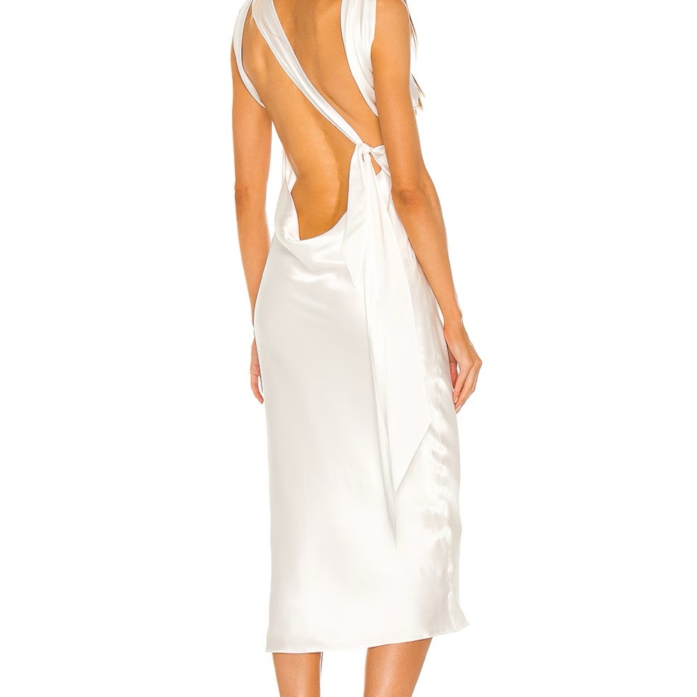 The Bar White Backless Dress